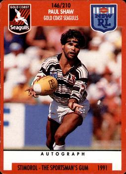 1991 Stimorol NRL #146 Paul Shaw Front